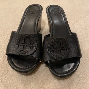 Tory Burch Black Mules/Wedges/Slides